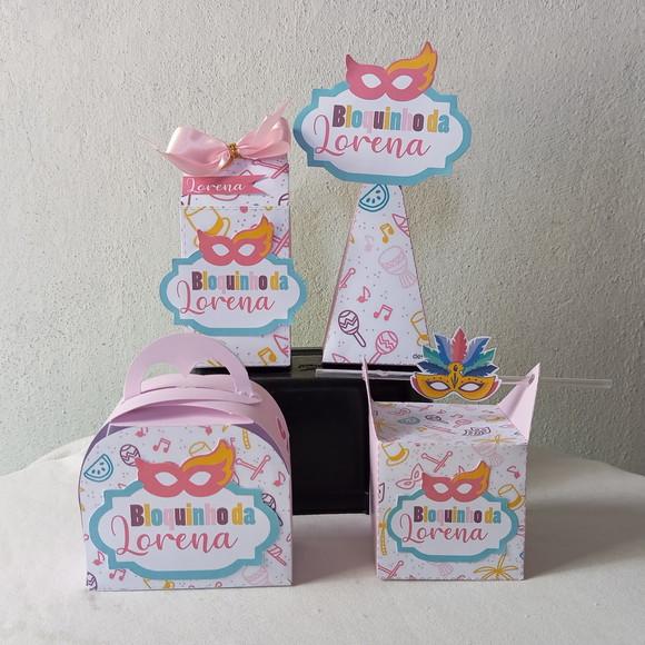 Kit de Personalizado Carnaval | (25 Peças / 5 de Cada)