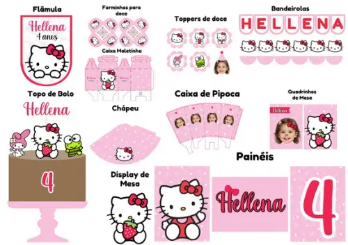 Kit Festa na Caixa Só Um Bolinho P | Hello Kitty