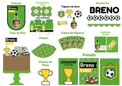 Kit Festa na Caixa Só Um Bolinho G | Futebol