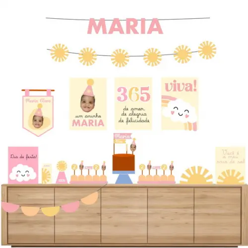 Kit Festa na Caixa Só Um Bolinho m | Raio de Sol Menina