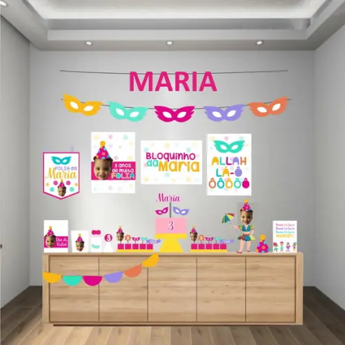Kit Festa na Caixa Só Um Bolinho G | Bloquinho de Carnaval