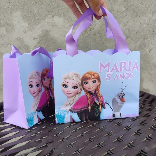 Sacolinha Personalizada Frozen Ana e Elsa