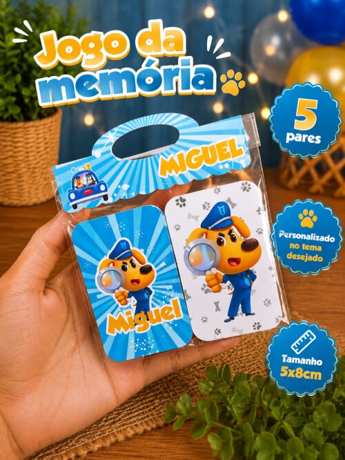 Jogo da Memória Personalizado | Detetive Labrador