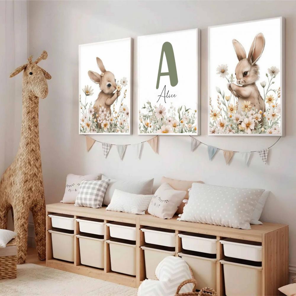 kit 3 quadro decorativo bebe infantil menina decor quarto infanti