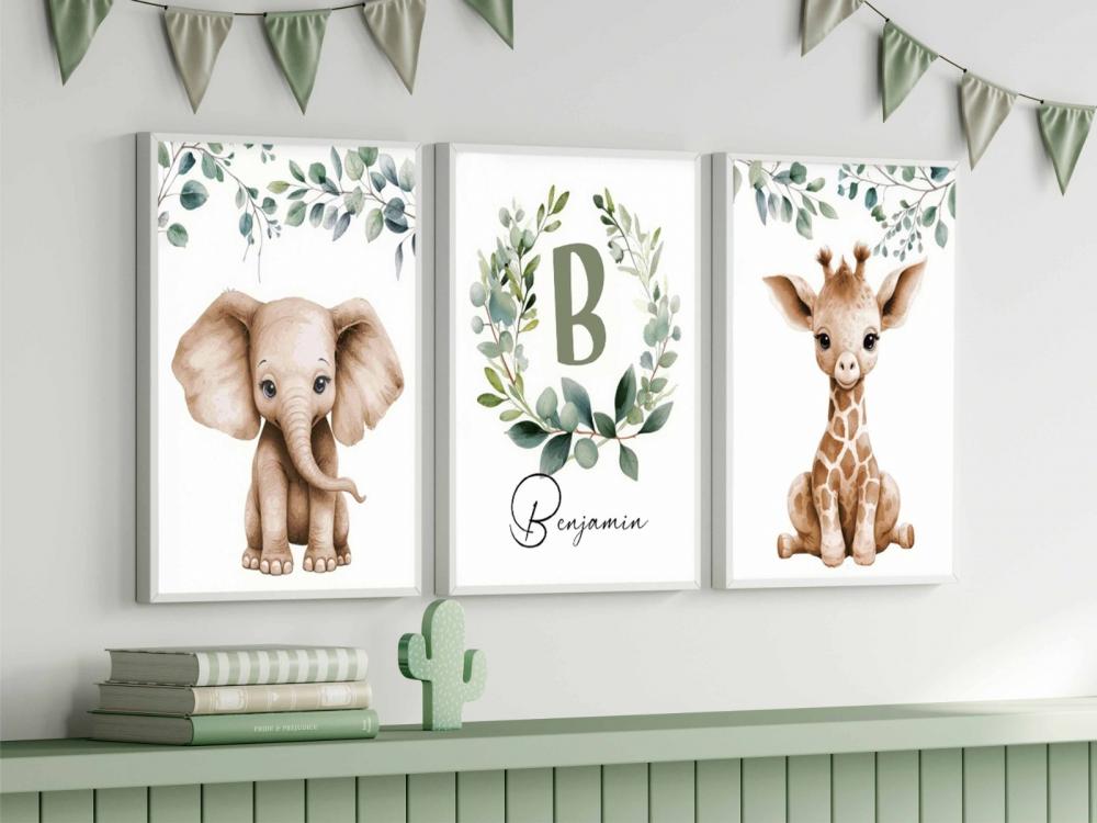 kit 3 quadro decorativo bebe infantil decor quarto infantil menin