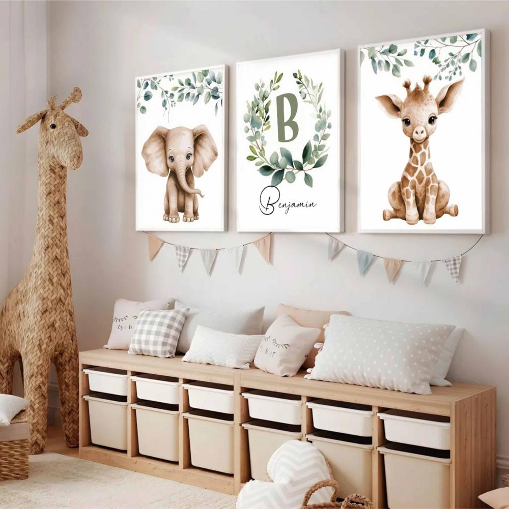kit 3 quadro decorativo bebe infantil decor quarto infantil menin