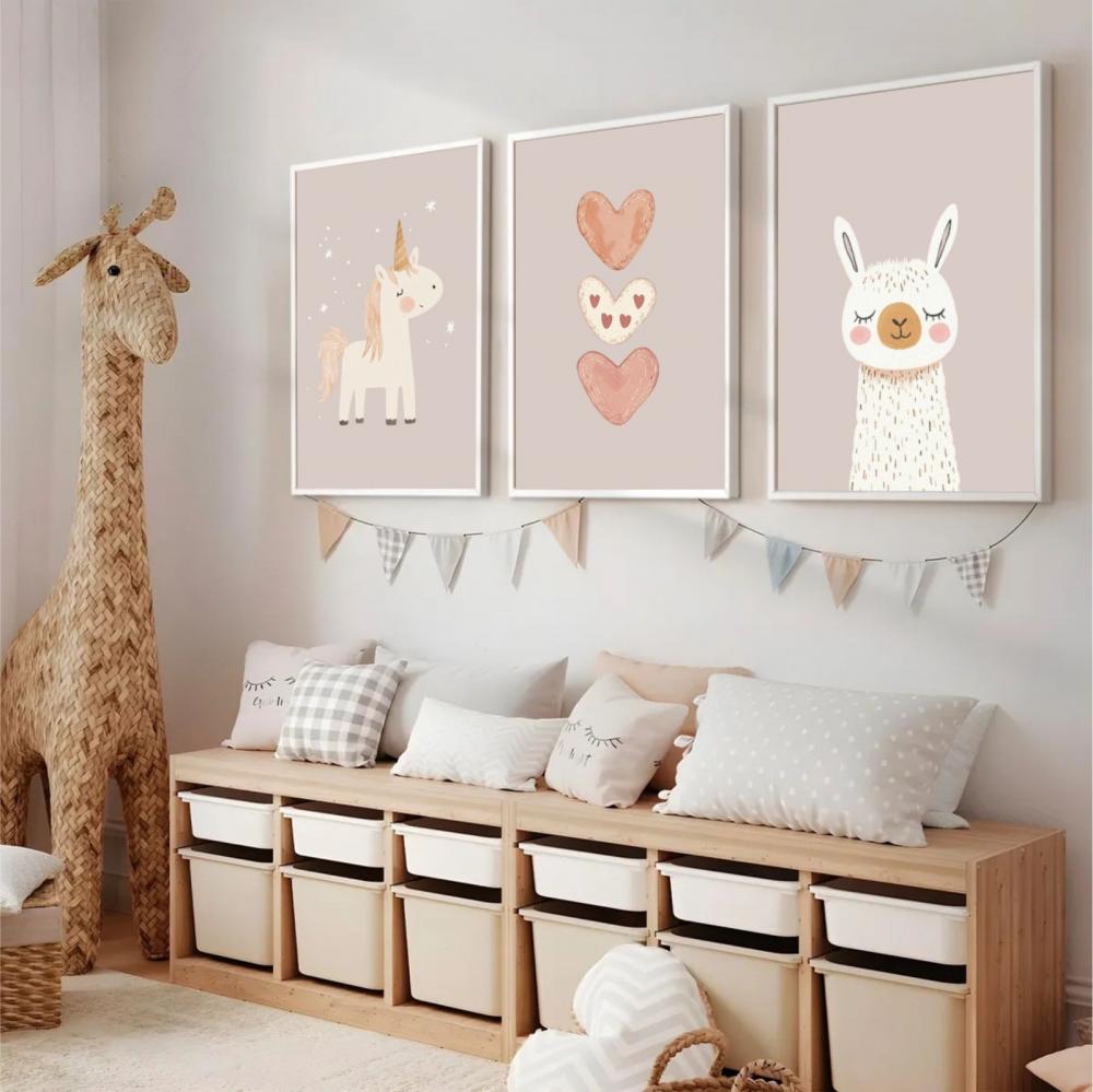 kit 3 quadro decorativo bebe infantil decor quarto infantil ursin