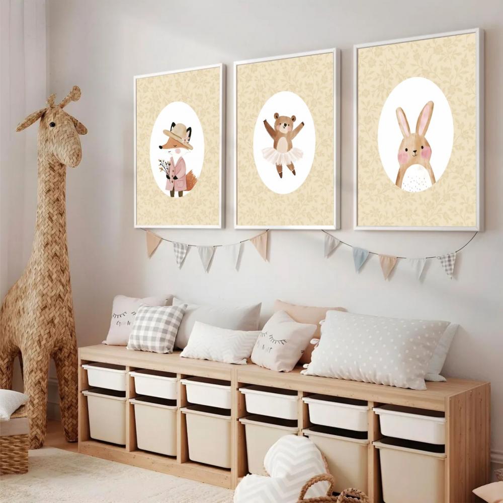 kit 3 quadro decorativo bebe infantil bailarina decor quarto infa