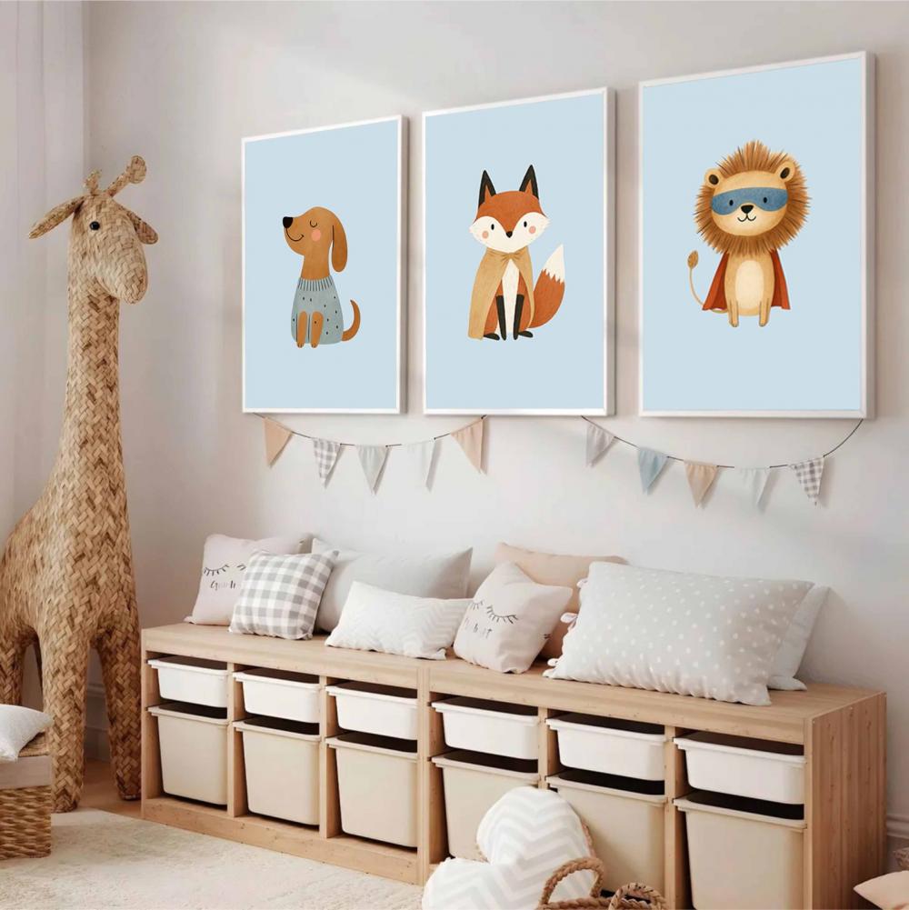kit 3 quadro decorativo bebe infantil decor quarto infantil menin