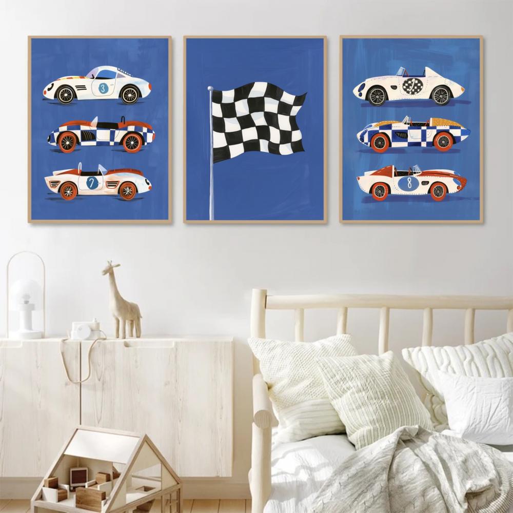 kit 3 quadro decorativo bebe infantil decor quarto infantil carro