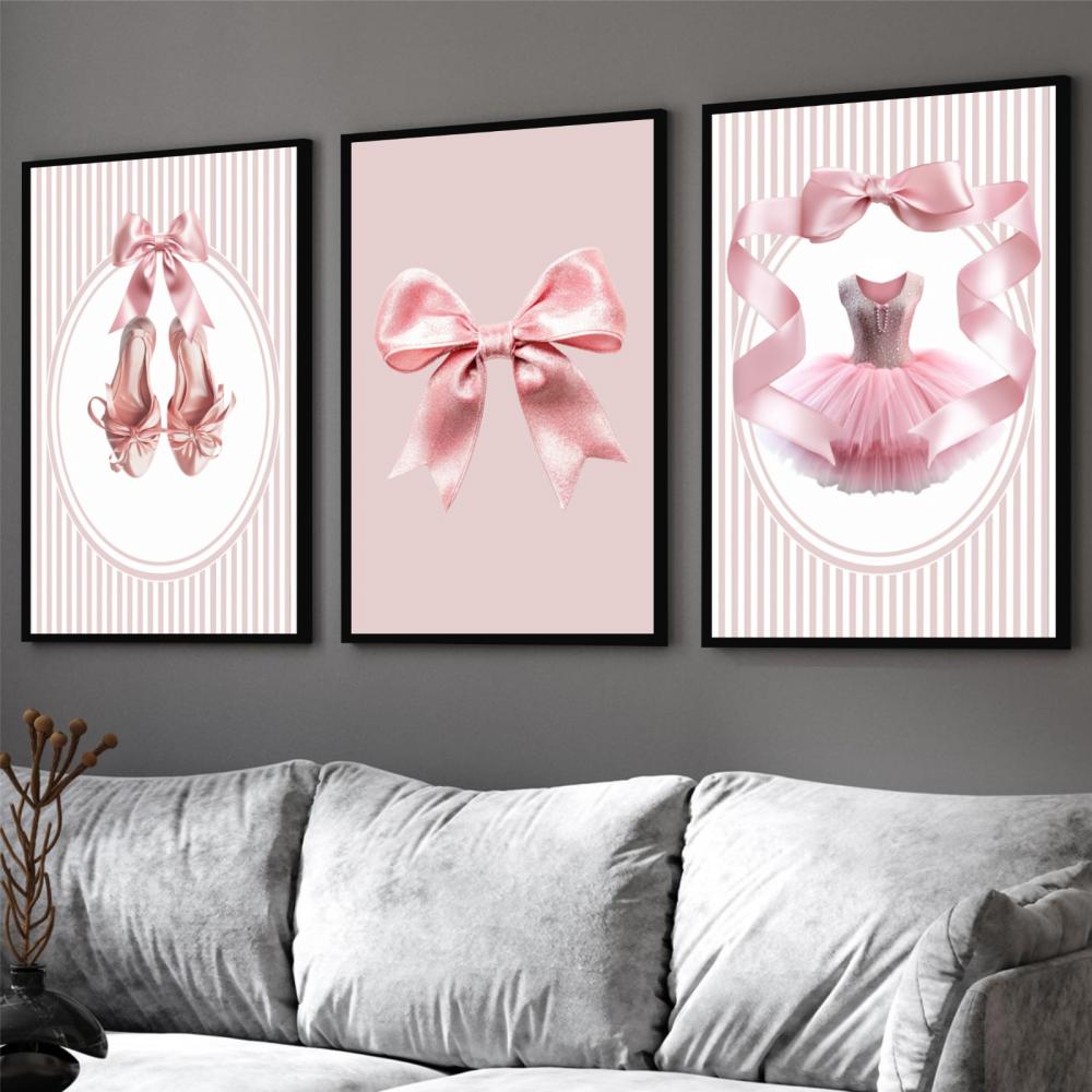 kit 3 quadro decorativo bebe infantil bailarina decor quarto infa