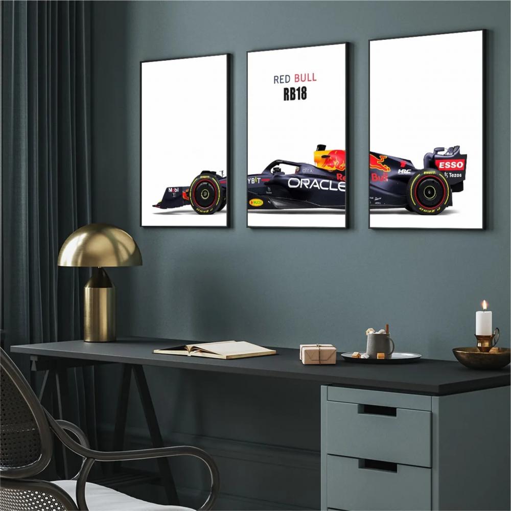 kit 3 quadro decorativo carro de corrida carro de luxo moderno de