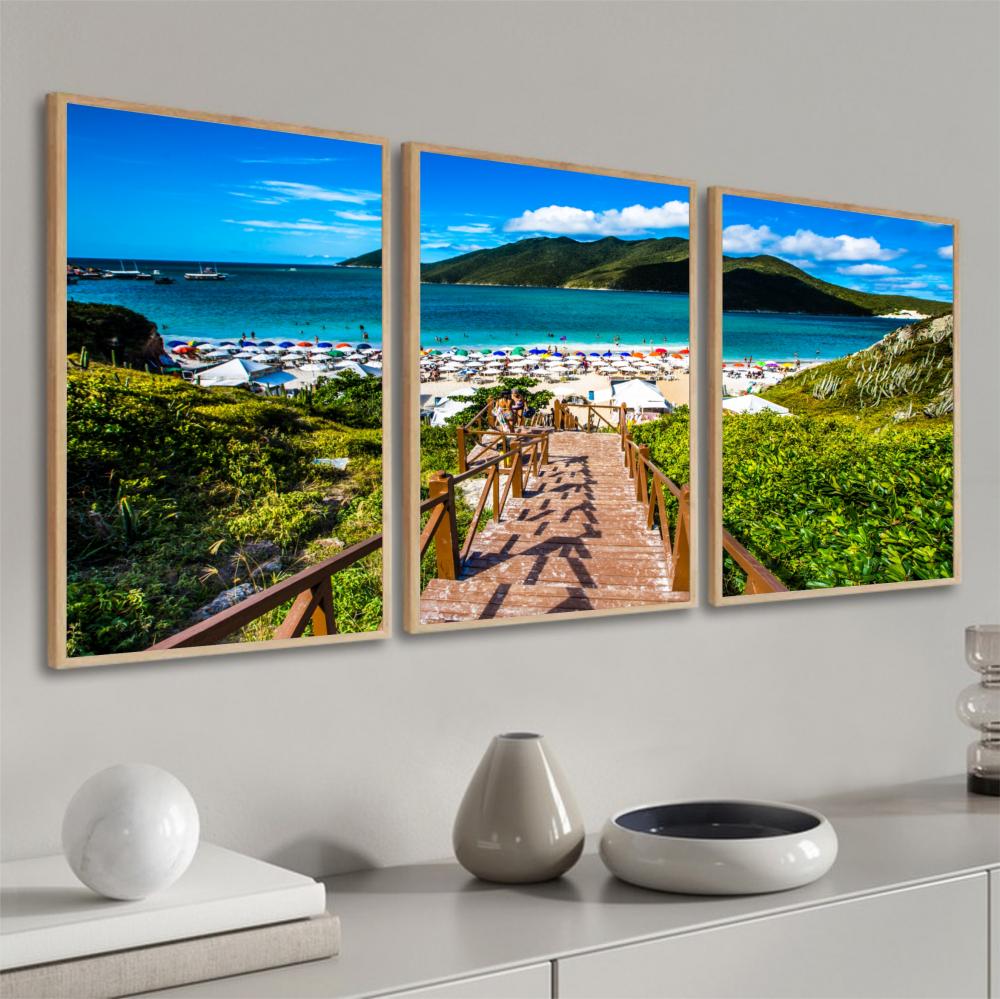 Quadro Decorativo Praia Azul arraial do cabo decor casa pousada q