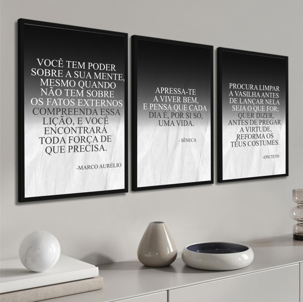 kit 3 quadro decorativo motivacional empresa disciplina decor sal