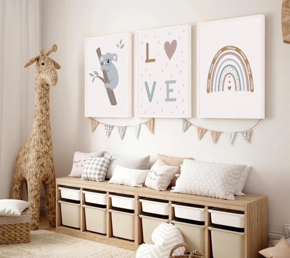 kit 3 quadro decorativo bebe infantil menina decor quarto infanti