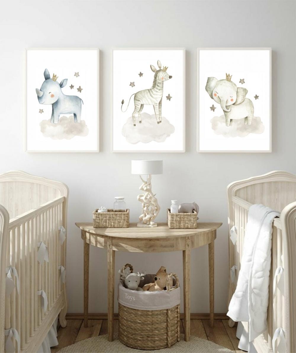 kit 3 quadro decorativo bebe infantil decor quarto infantil  safa