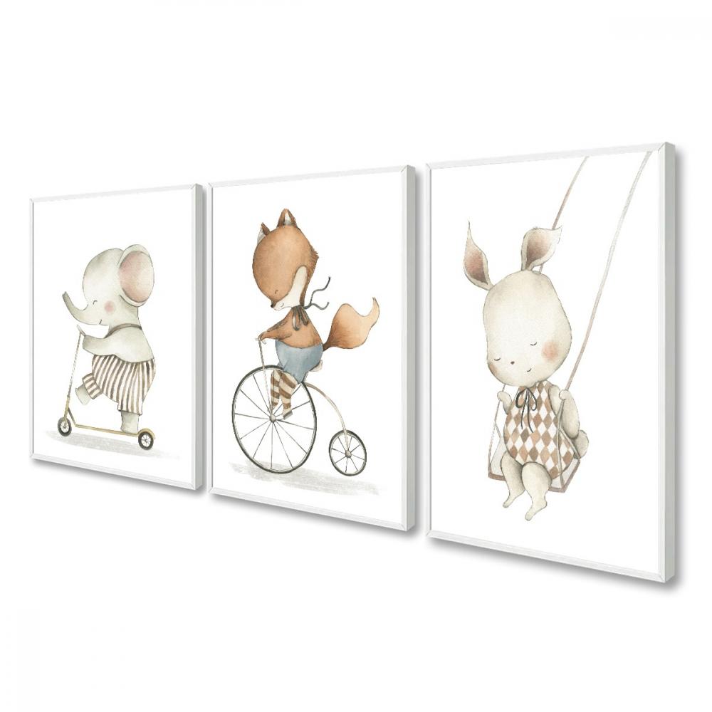 kit 3 quadro decorativo bebe infantil decor quarto infantil  safa