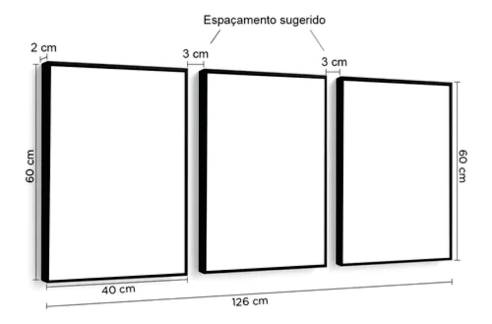 kit 3 quadro decorativo oftalmologia visão decor consultório of