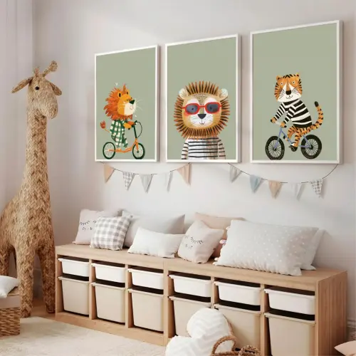 kit 3 quadro decorativo bebe infantil decor quarto infantil menin