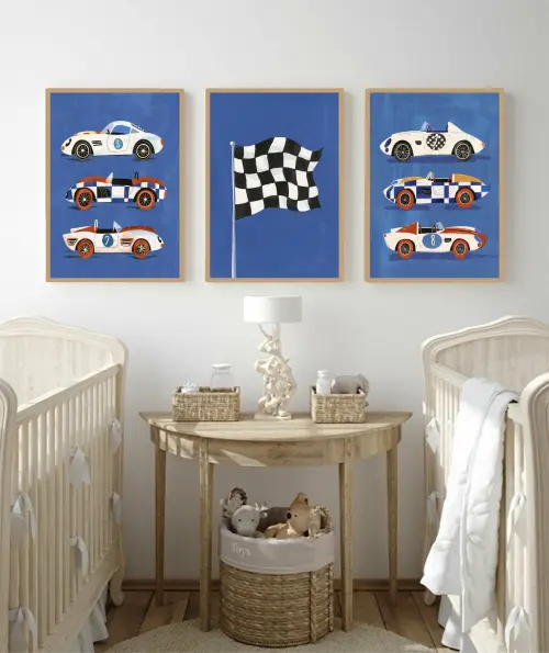 kit 3 quadro decorativo bebe infantil decor quarto infantil carro
