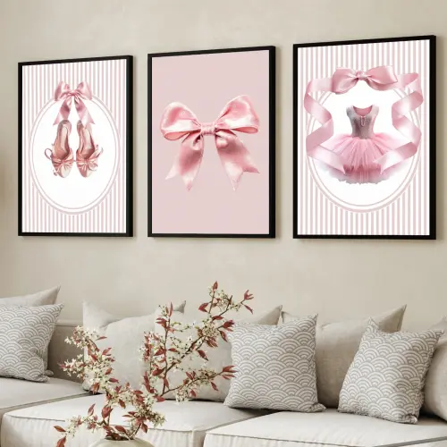kit 3 quadro decorativo bebe infantil bailarina decor quarto infantil menina molduras