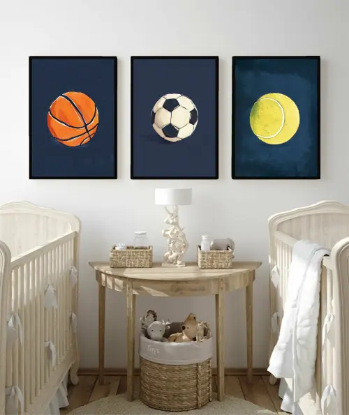 kit 3 quadro decorativo bebe infantil decor quarto infantil futeb