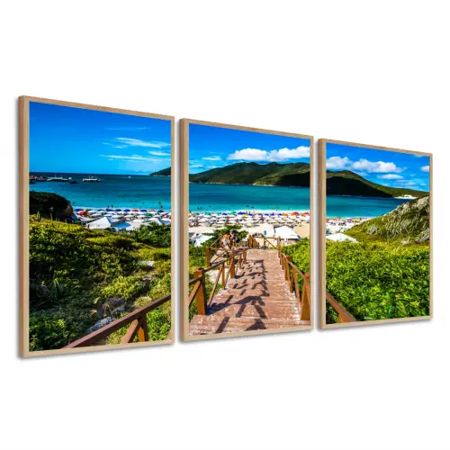 Quadro Decorativo Praia Azul arraial do cabo decor casa pousada q