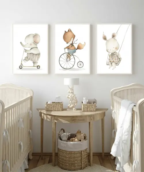 kit 3 quadro decorativo bebe infantil decor quarto infantil  safa