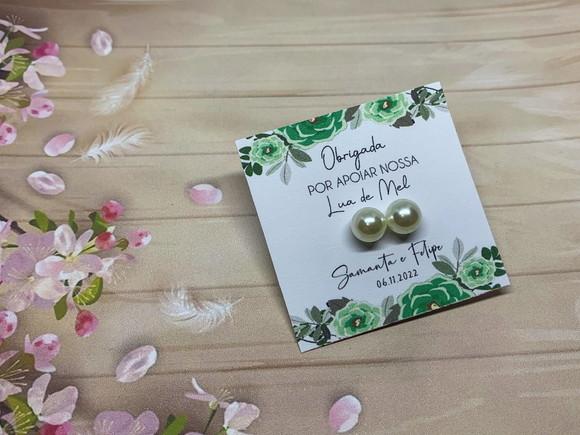 Tag com Brinco Brinde Casamento Personalizado
