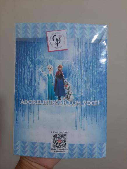 Livrinho de Colorir Frozen + Giz de Cera Personalizados