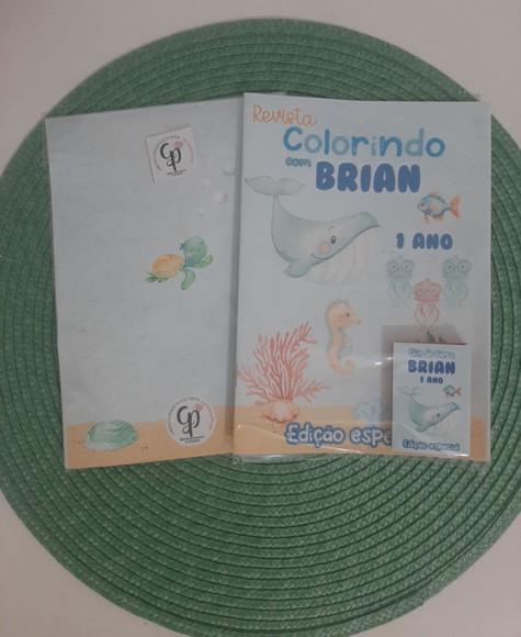Revistinha para Colorir Fundo do Mar com Giz de Cera
