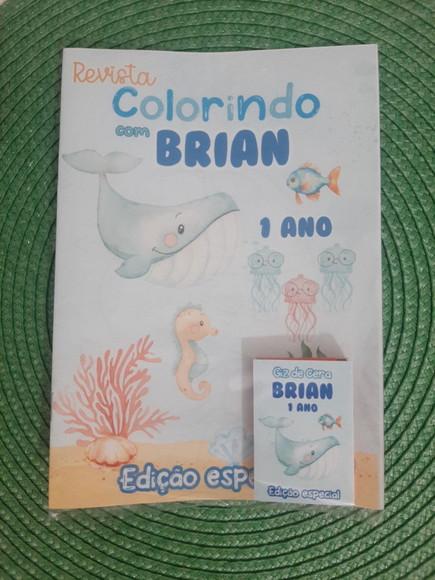 Brinde de Aniversário Livrinho de Colorir Fundo do Mar
