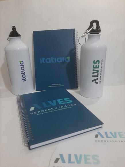Kit Bloco Personalizado + Squeeze com Sua Marca