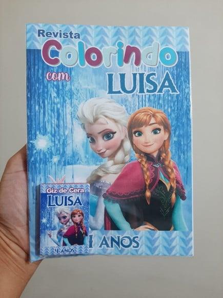 Kit de Colorir Frozen Livrinho + Giz de Cera