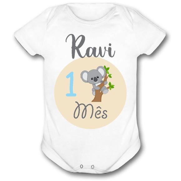 Kit Bebê Safari Body Mesversario Personalizado