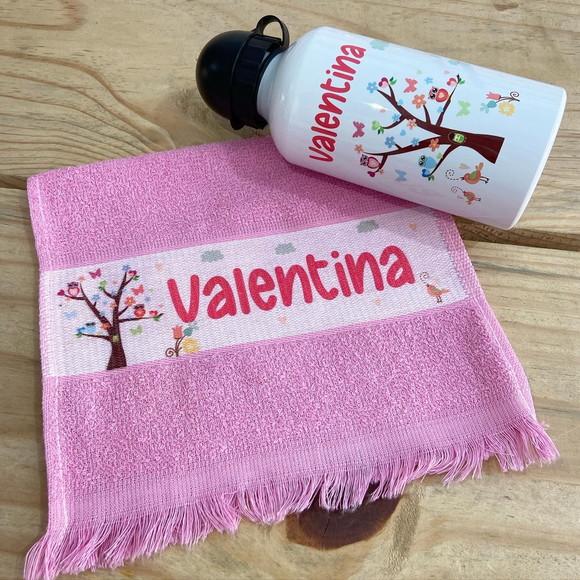 Toalhinha de Mão + Squeeze Alúminio Personalizada