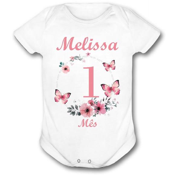 Body Bebê Mesversario Personalizado Qualquer Tema