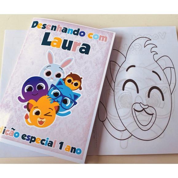 Livrinho de Colorir Personalizado Bolo Fofo sem Giz de Cera