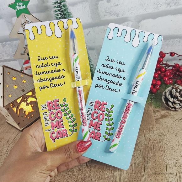 Caneta + Card Personalizado Brinde Datas Especiais