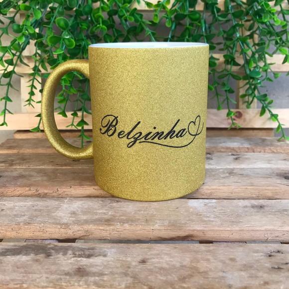 Caneca Importada Glitter Sua Logo Arte Tema