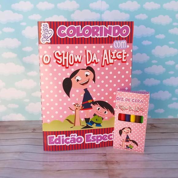 Livrinho de Colorir Luna + Giz de Cera Kit 30 Unid