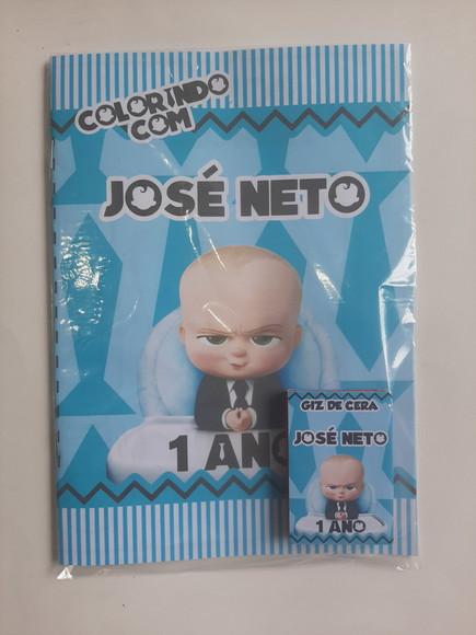 Livrinho de Colorir Poderoso Chefinho + Giz de Cera