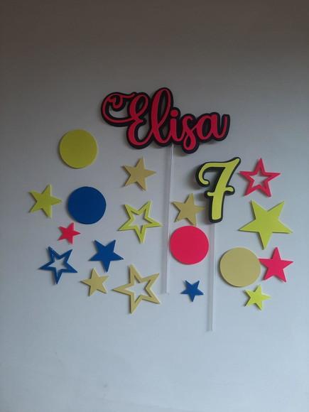 Topo de Bolo Estrelas
