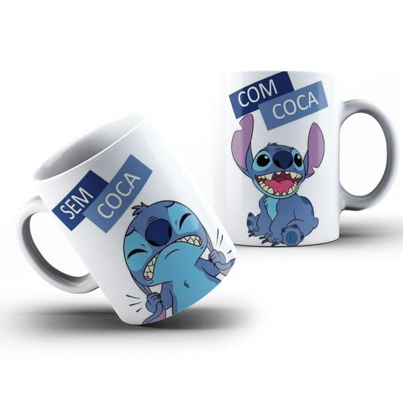 Caneca Stitch Porcelana + Temas Promoção pelo Chat