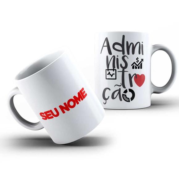 Caneca Curso Administração Divertida de Porcelana