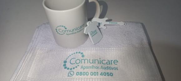 Caneca + Toalha Brinde Corporativo com Sua Marca