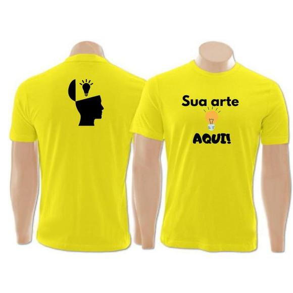 Camiseta Algodão Personalizada Frente e Costas com Sua Logo