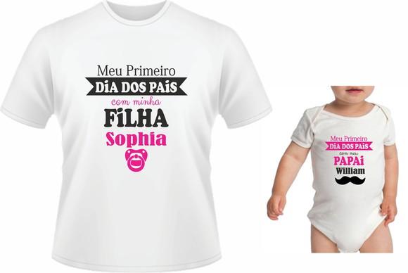 Camiseta Tal Pai Tal Filha(o) + Body ou Camisa