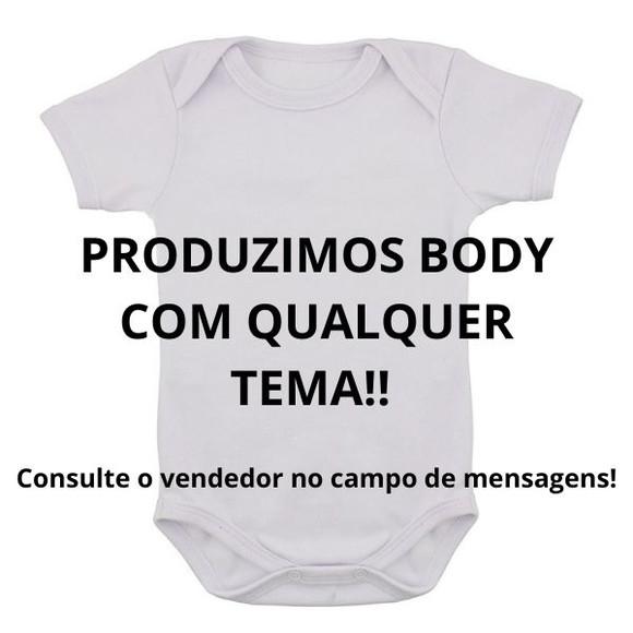 Body Bebê 4 Unidades Infantil Qualquer Tema Personalizado