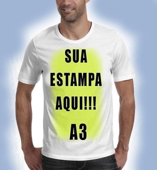 Camiseta branca Para eventos e Festas Estampada 100 pçs